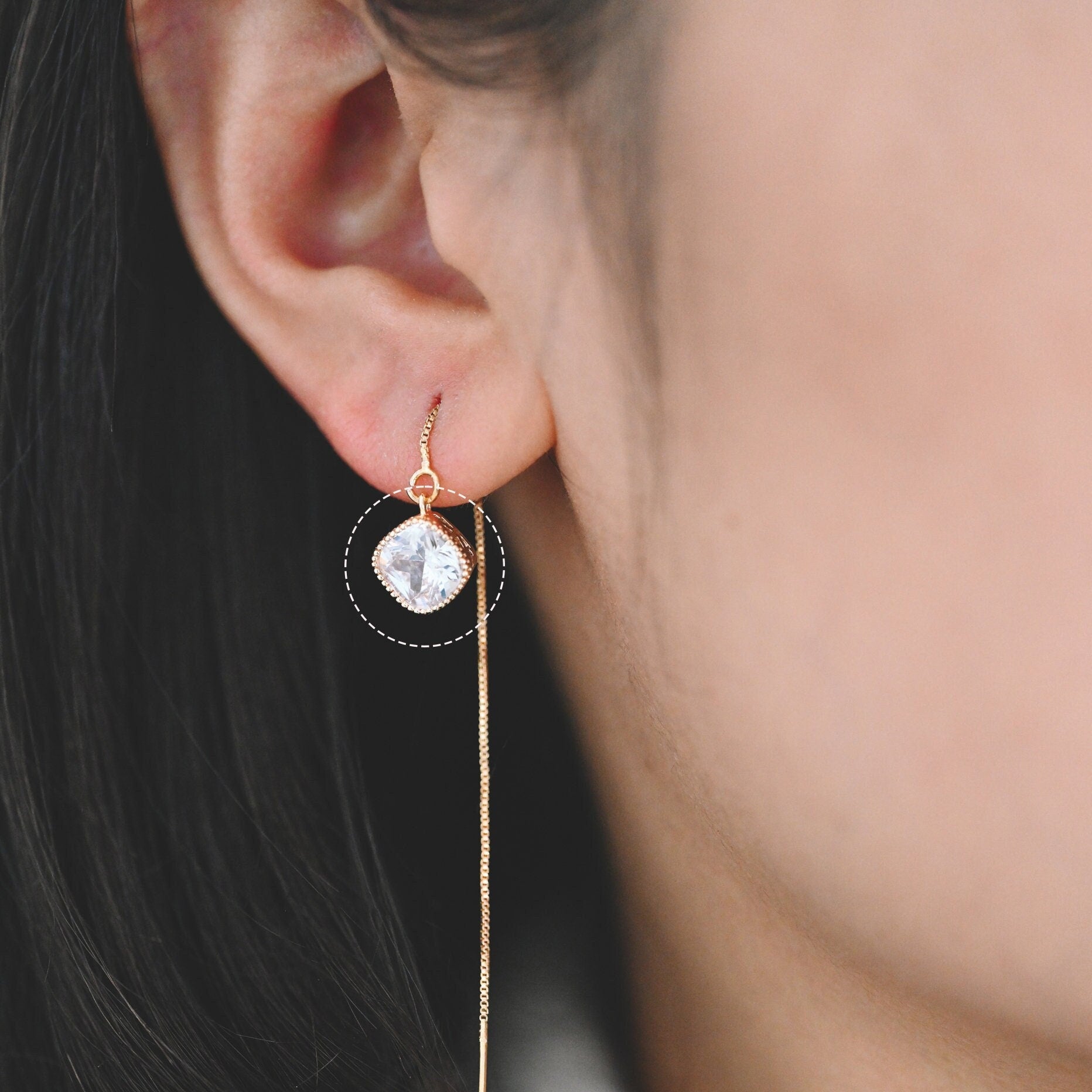 10pcs CZ Pave Square Pendants 11x8mm, Real Gold plated Brass, Rhombus Geometric Charms (GB-780)